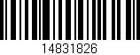 Código de barras (EAN, GTIN, SKU, ISBN): '14831826'