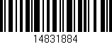 Código de barras (EAN, GTIN, SKU, ISBN): '14831884'