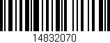 Código de barras (EAN, GTIN, SKU, ISBN): '14832070'