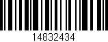 Código de barras (EAN, GTIN, SKU, ISBN): '14832434'