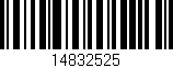 Código de barras (EAN, GTIN, SKU, ISBN): '14832525'