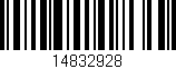 Código de barras (EAN, GTIN, SKU, ISBN): '14832928'