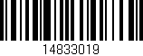 Código de barras (EAN, GTIN, SKU, ISBN): '14833019'