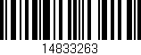 Código de barras (EAN, GTIN, SKU, ISBN): '14833263'