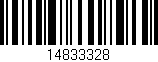 Código de barras (EAN, GTIN, SKU, ISBN): '14833328'