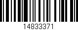 Código de barras (EAN, GTIN, SKU, ISBN): '14833371'