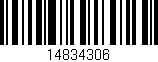 Código de barras (EAN, GTIN, SKU, ISBN): '14834306'