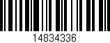 Código de barras (EAN, GTIN, SKU, ISBN): '14834336'