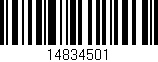 Código de barras (EAN, GTIN, SKU, ISBN): '14834501'