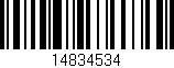 Código de barras (EAN, GTIN, SKU, ISBN): '14834534'