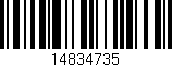 Código de barras (EAN, GTIN, SKU, ISBN): '14834735'