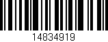 Código de barras (EAN, GTIN, SKU, ISBN): '14834919'