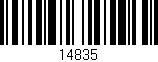 Código de barras (EAN, GTIN, SKU, ISBN): '14835'