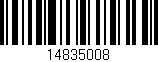 Código de barras (EAN, GTIN, SKU, ISBN): '14835008'