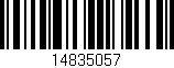 Código de barras (EAN, GTIN, SKU, ISBN): '14835057'
