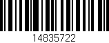 Código de barras (EAN, GTIN, SKU, ISBN): '14835722'
