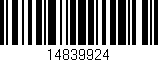 Código de barras (EAN, GTIN, SKU, ISBN): '14839924'