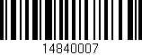 Código de barras (EAN, GTIN, SKU, ISBN): '14840007'