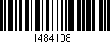 Código de barras (EAN, GTIN, SKU, ISBN): '14841081'