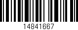 Código de barras (EAN, GTIN, SKU, ISBN): '14841667'