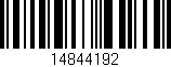 Código de barras (EAN, GTIN, SKU, ISBN): '14844192'