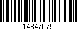 Código de barras (EAN, GTIN, SKU, ISBN): '14847075'