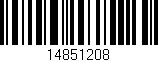 Código de barras (EAN, GTIN, SKU, ISBN): '14851208'