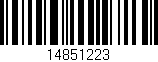Código de barras (EAN, GTIN, SKU, ISBN): '14851223'