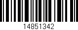 Código de barras (EAN, GTIN, SKU, ISBN): '14851342'