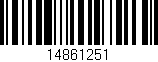 Código de barras (EAN, GTIN, SKU, ISBN): '14861251'