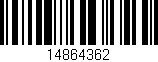 Código de barras (EAN, GTIN, SKU, ISBN): '14864362'
