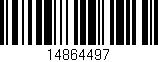 Código de barras (EAN, GTIN, SKU, ISBN): '14864497'