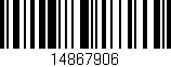 Código de barras (EAN, GTIN, SKU, ISBN): '14867906'