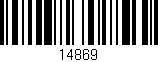 Código de barras (EAN, GTIN, SKU, ISBN): '14869'
