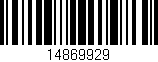 Código de barras (EAN, GTIN, SKU, ISBN): '14869929'