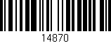 Código de barras (EAN, GTIN, SKU, ISBN): '14870'