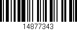 Código de barras (EAN, GTIN, SKU, ISBN): '14877343'