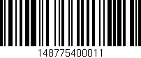 Código de barras (EAN, GTIN, SKU, ISBN): '148775400011'