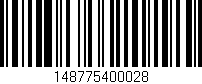 Código de barras (EAN, GTIN, SKU, ISBN): '148775400028'