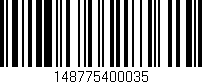 Código de barras (EAN, GTIN, SKU, ISBN): '148775400035'