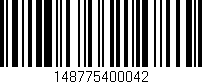 Código de barras (EAN, GTIN, SKU, ISBN): '148775400042'