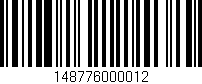 Código de barras (EAN, GTIN, SKU, ISBN): '148776000012'
