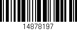 Código de barras (EAN, GTIN, SKU, ISBN): '14878197'