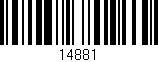 Código de barras (EAN, GTIN, SKU, ISBN): '14881'