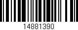 Código de barras (EAN, GTIN, SKU, ISBN): '14881390'