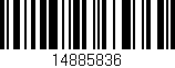 Código de barras (EAN, GTIN, SKU, ISBN): '14885836'
