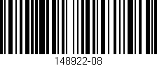 Código de barras (EAN, GTIN, SKU, ISBN): '148922-08'