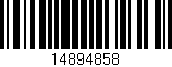 Código de barras (EAN, GTIN, SKU, ISBN): '14894858'