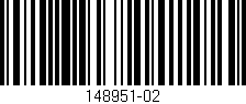 Código de barras (EAN, GTIN, SKU, ISBN): '148951-02'