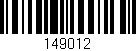 Código de barras (EAN, GTIN, SKU, ISBN): '149012'